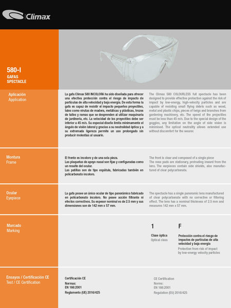 Lentes Transparentes de Protección Personal