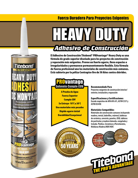 Adhesivo para Construcción "Heavy Duty"