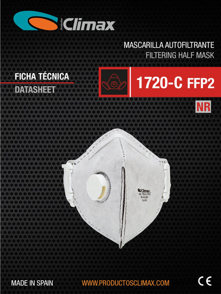 Mascarilla Filtrante FFP2 Desechable Válvula  y Carbón Activo